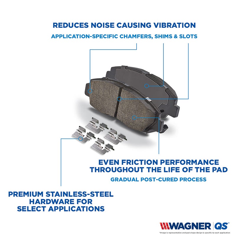 Wagner QS ZD974 Disc Brake Pad Set, Chamfered Edges for Smooth, Quiet Stops, Fits 2003â€“2020 Chevrolet Express 2500, 2003â€“2018 Chevrolet Express 3500 - Image 5